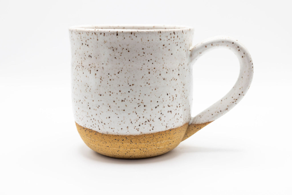White Speckled Mug with Handle