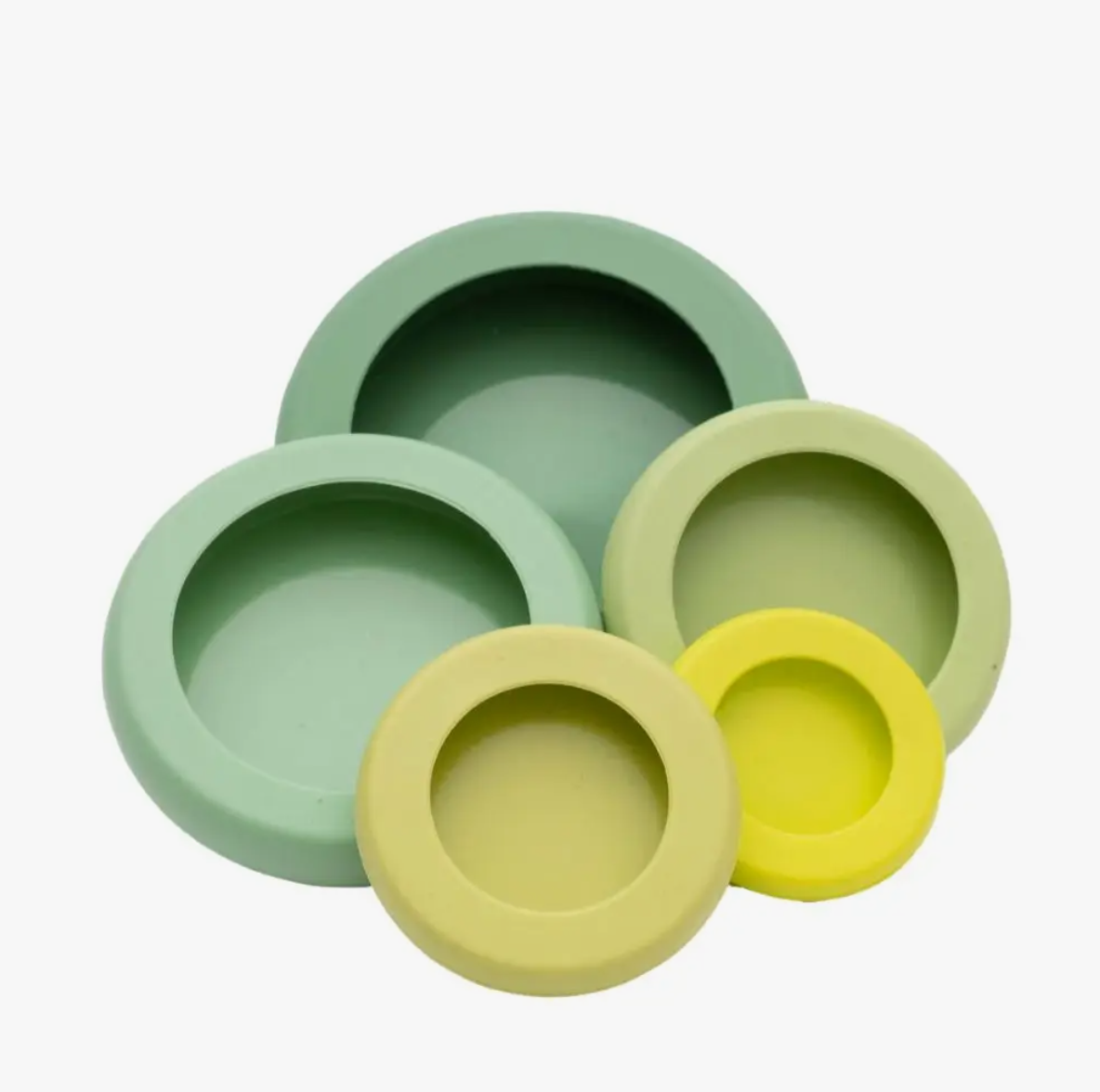 Reusable Silicone Food Savers - 5 Piece Set Sage Green
