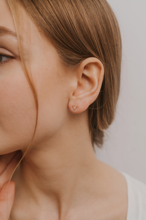 Rose Quartz - Mini Energy Gem Stud Earring