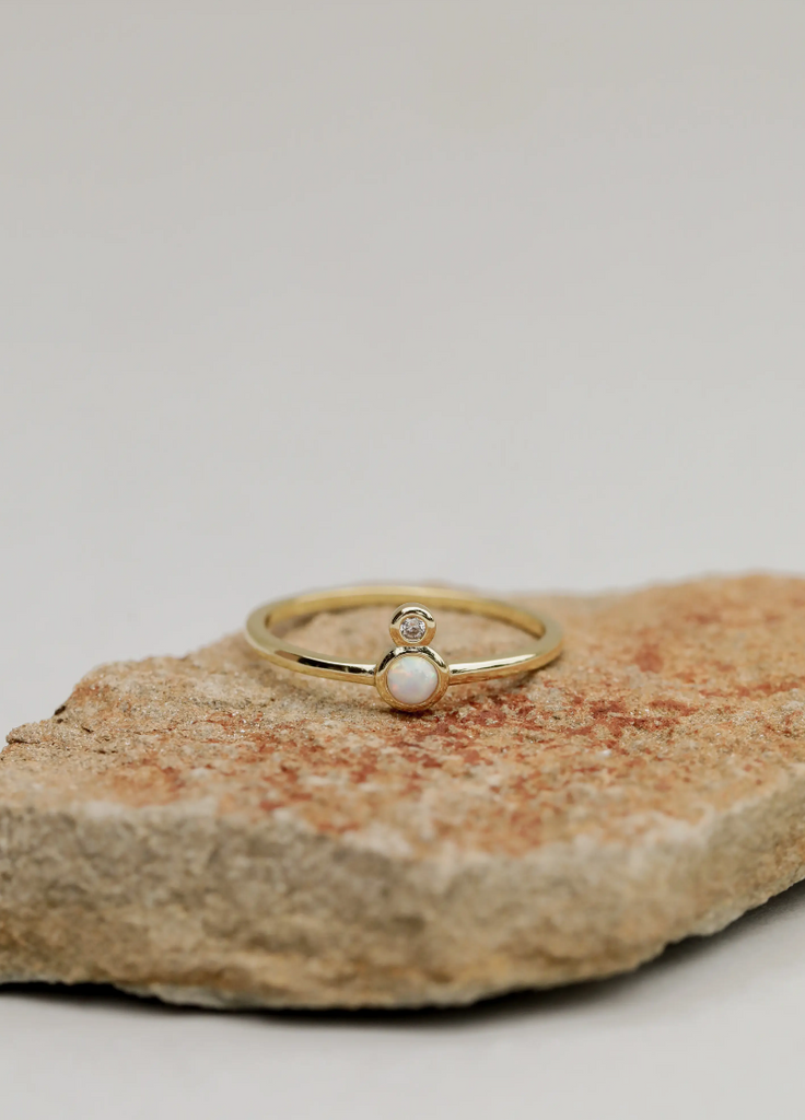 Opal Infinity Ring